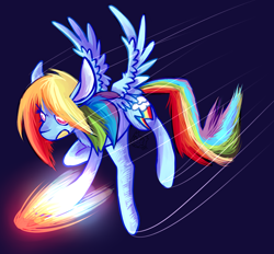 Size: 1030x955 | Tagged: safe, artist:dragoniteheart, rainbow dash, pegasus, pony, blue mane, female, mare, multicolored mane, pixiv