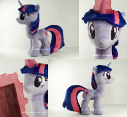 Size: 940x864 | Tagged: safe, artist:eebharas, derpibooru import, twilight sparkle, pony, book, irl, magic aura, photo, plushie, solo