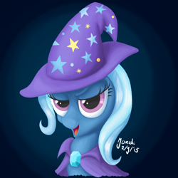 Size: 1280x1280 | Tagged: safe, artist:jorichi, derpibooru import, trixie, pony, unicorn, bust, digital art, solo