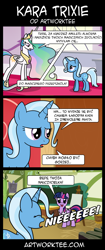 Size: 850x2020 | Tagged: safe, artist:drawponies, derpibooru import, edit, princess celestia, trixie, twilight sparkle, twilight sparkle (alicorn), alicorn, pony, unicorn, comic, female, mare, polish, translation, translator:lyokoheros