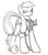 Size: 800x900 | Tagged: safe, artist:scherzo, applejack, earth pony, pony, gun, monochrome, optic