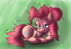 Size: 3300x2280 | Tagged: safe, artist:leadhooves, pinkie pie, earth pony, pony, bed mane, high res, lidded eyes, morning ponies, solo