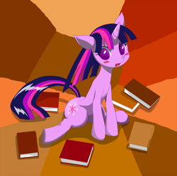 Size: 1000x990 | Tagged: safe, artist:8->, derpibooru import, twilight sparkle, book, pixiv, solo