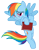 Size: 5414x7000 | Tagged: safe, artist:eugene-joe-c, rainbow dash, pegasus, pony, absurd resolution, book, glasses, rainbow dork, simple background, transparent background, vector