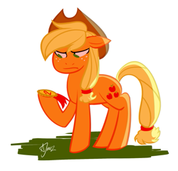 Size: 549x528 | Tagged: safe, artist:tychosexual, applejack, earth pony, pony, female, mare, medal, solo