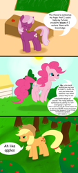 Size: 1080x2400 | Tagged: safe, artist:a6p, applejack, cheerilee, pinkie pie, earth pony, pony, comic, cutie mark