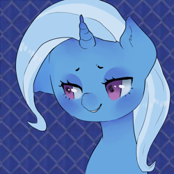 Size: 1000x1000 | Tagged: safe, artist:oouichi, derpibooru import, trixie, pony, unicorn, costanza, costanza face, costanza.jpg, female, ishygddt, mare, reaction image, solo