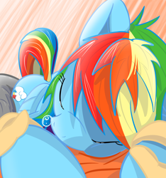 Size: 3000x3200 | Tagged: safe, artist:amazin-a, rainbow dash, human, cuddling, cute, dashabetes, high res, pov, sleeping, snot bubble, snuggling