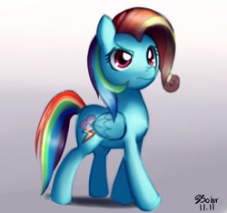 Size: 1000x936 | Tagged: safe, artist:solar-slash, rainbow dash, pegasus, pony, alternate hairstyle, fabulous, frown, hilarious in hindsight, rainbow dash is not amused, rainbow fash, rarity hair, solo, unamused