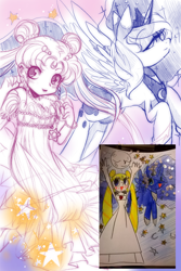 Size: 1200x1800 | Tagged: safe, artist:loyaldis, princess luna, alicorn, pony, crossover, female, horn, mare, sailor moon