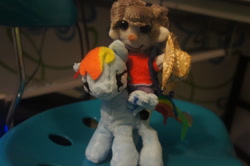 Size: 900x599 | Tagged: safe, artist:jessikitt-e, rainbow dash, dipper pines, gravity falls, irl, photo, plushie