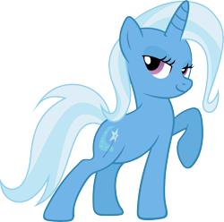 Size: 6000x5961 | Tagged: safe, artist:slb94, derpibooru import, trixie, pony, unicorn, absurd resolution, bedroom eyes, female, looking at you, mare, rarity pose, simple background, smug, solo, transparent background