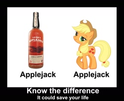 Size: 1632x1330 | Tagged: safe, applejack, earth pony, pony, alcohol, applejack (drink), applejack's hat, beer, cowboy hat, drink, female, hat, know the difference, mare, solo, stetson