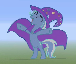 Size: 1224x1024 | Tagged: safe, derpibooru import, trixie, pony, unicorn, female, mare, minecraft, minecraft pixel art, pixel art