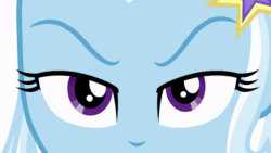 Size: 800x450 | Tagged: safe, derpibooru import, edit, edited screencap, screencap, trixie, better together, equestria girls, forgotten friendship, animated, close-up, eye, eyes, gif, solo, speed up