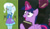 Size: 1540x890 | Tagged: safe, derpibooru import, trixie, twilight sparkle, twilight sparkle (alicorn), alicorn, better together, equestria girls, forgotten friendship, book, cropped, cute, diatrixes, female, lesbian, levitation, magic, one eye closed, shipping, telekinesis, twixie, wink