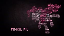 Size: 1920x1079 | Tagged: safe, artist:hairyfox, pinkie pie, earth pony, pony, pink text, text, wallpaper