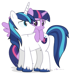 Size: 825x870 | Tagged: safe, artist:dm29, shining armor, twilight sparkle, twilight sparkle (alicorn), alicorn, pony, unicorn, duo, female, mare, simple background, transparent background