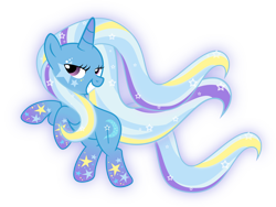 Size: 3000x2258 | Tagged: safe, artist:xebck, derpibooru import, trixie, pony, unicorn, female, mare, rainbow power, rainbow power-ified, simple background, solo, transparent background, vector