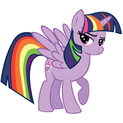 Size: 6000x6000 | Tagged: safe, artist:jlryan, derpibooru import, rainbow dash, twilight sparkle, twilight sparkle (alicorn), alicorn, pony, absurd resolution, fusion, hilarious in hindsight, twidash, what has science done