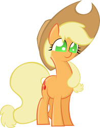 Size: 3137x4000 | Tagged: safe, artist:kalleflaxx, applejack, earth pony, pony, female, mare, simple background, solo