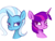 Size: 1600x1200 | Tagged: safe, artist:ibacchstudios, derpibooru import, trixie, twilight sparkle, twilight sparkle (alicorn), alicorn, pony, female, mare, portrait, rivalry