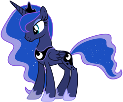 Size: 4500x3750 | Tagged: safe, artist:yanoda, princess luna, alicorn, pony, .ai available, absurd resolution, simple background, smiling, solo, transparent background, vector