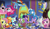 Size: 3735x2129 | Tagged: safe, artist:oinktweetstudios, derpibooru import, applejack, discord, fluttershy, pinkie pie, princess cadance, princess flurry heart, rainbow dash, rarity, shining armor, spike, starlight glimmer, trixie, twilight sparkle, twilight sparkle (alicorn), alicorn, draconequus, dragon, earth pony, pegasus, pony, unicorn, cake, carrot, dessert, dinner, female, filly, food, holiday, in which pinkie pie forgets how to gravity, magic, male, mane seven, mane six, mare, pie, pinkie being pinkie, pinkie physics, silly, silly pony, stallion, sunglasses, telekinesis, thanksgiving, wide eyes, winged spike