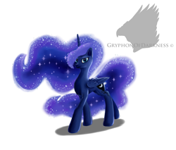 Size: 1600x1363 | Tagged: safe, artist:gryphonofdarkness, princess luna, alicorn, pony, simple background, solo, transparent background