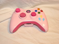 Size: 1024x768 | Tagged: safe, artist:nightowl3090, pinkie pie, controller, custom, irl, photo, xbox 360