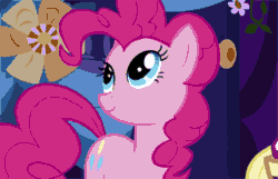 Size: 300x193 | Tagged: safe, screencap, pinkie pie, earth pony, pony, friendship is magic, animated, grin, smiling, talking