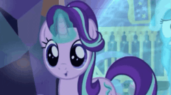 Size: 691x388 | Tagged: safe, derpibooru import, screencap, starlight glimmer, trixie, pony, unicorn, to where and back again, 3:, :o, animated, banging, concerned, cute, defensive, dilated pupils, emotional spectrum, eye shimmer, eyes closed, female, flailing, force field, freakout, frown, gif, glare, glimmerbetes, glowing horn, grin, happy, hitting, hoofy-kicks, mare, open mouth, raised hoof, scared, smiling, solo focus, squee, stuck, surprised, trixie's wagon, wide eyes