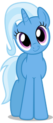 Size: 2400x5600 | Tagged: safe, artist:byteslice, artist:dashiesparkle, derpibooru import, trixie, pony, unicorn, cute, diatrixes, female, head tilt, looking at you, mare, simple background, smiling, solo, standing, svg, transparent background, vector