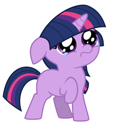 Size: 6000x6000 | Tagged: safe, artist:mamandil, artist:valcron, derpibooru import, twilight sparkle, unicorn twilight, pony, unicorn, absurd resolution, crying, cute, filly, filly twilight sparkle, floppy ears, frown, raised hoof, sad, simple background, solo, teary eyes, transparent background, vector