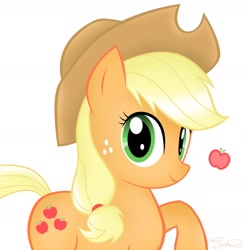 Size: 1800x1838 | Tagged: safe, artist:steffy-beff, applejack, earth pony, pony, simple background, solo, white background