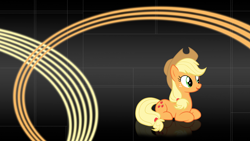 Size: 1920x1080 | Tagged: safe, artist:sirpayne, applejack, earth pony, pony, prone, solo, wallpaper