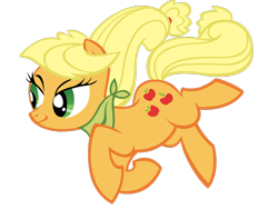 Size: 1600x1200 | Tagged: safe, artist:ernestboy, applejack, earth pony, pony, hatless, missing accessory, sassyjack, simple background, solo, transparent background, vector