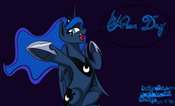 Size: 1200x728 | Tagged: safe, artist:xxmarkingxx, princess luna, alicorn, pony, simple background, sitting, solo, underhoof