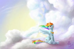 Size: 2786x1837 | Tagged: safe, artist:ellybethe, rainbow dash, pegasus, pony, concept art, element of loyalty, journey of the spark