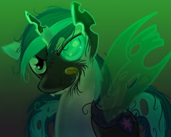 Size: 2500x2000 | Tagged: safe, artist:xwhitedreamsx, shining armor, changeling, pony, unicorn, changelingified, solo