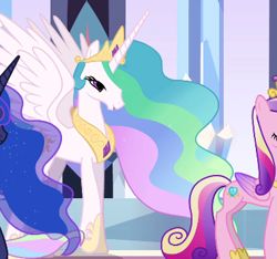 Size: 379x354 | Tagged: safe, screencap, princess cadance, princess celestia, princess luna, equestria girls, equestria girls (movie), cropped