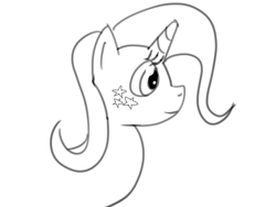 Size: 1280x960 | Tagged: safe, artist:the smiling pony, derpibooru import, trixie, pony, unicorn, female, grayscale, mare, monochrome, profile, solo