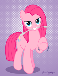 Size: 518x678 | Tagged: safe, artist:brianblackberry, pinkie pie, earth pony, pony, bedroom eyes, pinkamena diane pie, riding crop, solo, underhoof