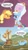 Size: 500x888 | Tagged: safe, edit, edited screencap, screencap, applejack, rainbow dash, earth pony, pegasus, pony, g1, g3, comic, coward, fashion disaster, idiot, karma, screencap comic, seven songs and a story, silly, silly pony, take that, unamused, who's a silly pony, wig