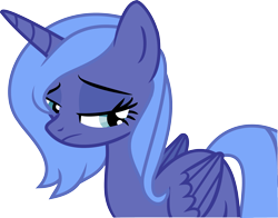 Size: 2951x2318 | Tagged: safe, artist:lunarkisa, princess luna, alicorn, pony, looking at you, s1 luna, solo, unamused