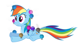 Size: 2667x1484 | Tagged: safe, artist:sierraex, rainbow dash, parasprite, pegasus, pony, swarm of the century, do not want, simple background, transparent background, vector