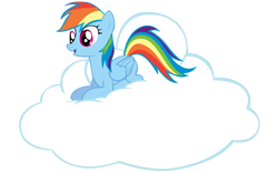 Size: 2135x1328 | Tagged: safe, artist:sierraex, rainbow dash, pegasus, pony, cloud, female, hooves, lying down, lying on a cloud, mare, on a cloud, open mouth, prone, simple background, solo, transparent background, vector, wings