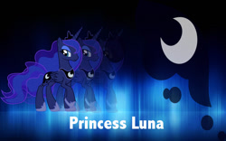 Size: 1680x1050 | Tagged: safe, artist:sumw1, princess luna, alicorn, pony, cutie mark, raised hoof, triple, vector, wallpaper