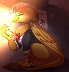 Size: 1920x2000 | Tagged: safe, derpibooru import, oc, oc:alviss, griffon, griffon oc