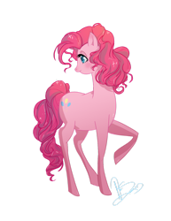 Size: 900x1165 | Tagged: safe, artist:nina-serena, pinkie pie, earth pony, pony, female, mare, pink coat, pink mane, solo